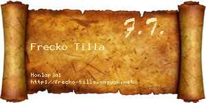 Frecko Tilla névjegykártya